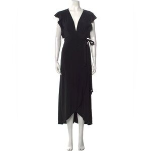 Misa Los Angeles Black Braided Long Dress